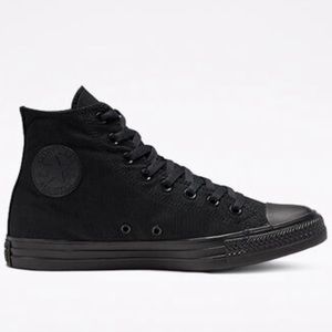 All Black Converse All-Star high tops